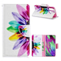 Pikkukuva 1 / 2: Wonderland Samsung Galaxy A40 flip kotelot - Värikäs Terälehdet Multicolor