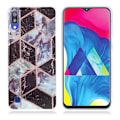 Miniatyrbild 1 av 2: Marmormotiv Samsung Galaxy A10 / Samsung Galaxy M10 skal - Mörkblå Marmorplatta Blå