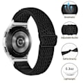 Miniatyrbillede 3 af 5: Samsung Galaxy Watch 5 / 5 Pro / 4 nylon urrem - Sort Black