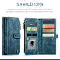 Miniatyrbillede 2 af 2: CaseMe Samsung Galaxy S22 Plus etui med lynlås og pung - Blå Blue