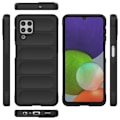 Miniatyrbillede 2 af 6: Blødt grebsformet cover til Samsung Galaxy A22 4G - Sort Black