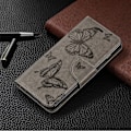 Miniatyrbild 2 av 2: Butterfly läder Samsung Galaxy S10 fodral - Silver/Grå Silvergrå