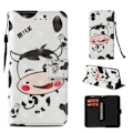 Miniatyrbillede 1 af 2: iPhone Xs Max flip cover i mønstret læder - Cartoon Cow Multicolor
