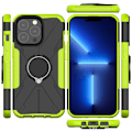 Miniatyrbillede 2 af 2: iPhone 13 Pro Max 6,7 tommer Ring Kickstand Design Bumpresistent og fleksibel 2-i-1 telefon Drop-proof Cover Protective Back Case - Grøn Green