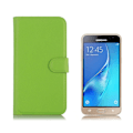 Pikkukuva 1 / 2: Samsung Galaxy J3 / J3 (2016) Litsi Pintainen Nahkakotelo - Vihreä Green