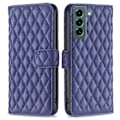 Miniatyrbillede 1 af 2: Rhombus mat Samsung Galaxy S22 Plus flip etui - Blå Blue