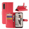 Miniatyrbillede 1 af 2: Huawei P20 Pro litchi tekstur PU læder flip etui - Rød Red