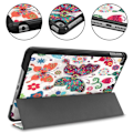 Miniatyrbillede 2 af 2: iPad Mini (2019) tre-folds læder etui - Sommerfugle og Blomster Multicolor
