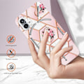 Miniatyrbillede 5 af 6: Marble Nothing Phone (1) Etui - Lyserøde Blomster Pink