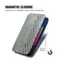 Pikkukuva 4 / 6: Nahkakotelo With A Stylish Rhombus Imprint For Motorola Moto G Play (2023) - Harmaa Silver grey