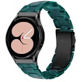 Miniatyrbillede 2 af 6: Samsung Galaxy Watch 5 / 5 Pro / 4 urrem i resin-stil - Sortliggrøn Green