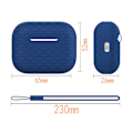 Miniatyrbillede 2 af 2: AirPods Pro 2 silikoneetui med bølgetekstur og rem - Rød Red