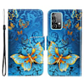 Pikkukuva 1 / 2: Wonderland Samsung Galaxy A53 5G Läppäkotelo - Golden Perhonen Blue