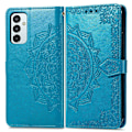 Miniatyrbild 1 av 2: Mandala läder Samsung Galaxy M23 fodral - Blå Blå