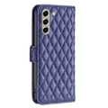 Miniatyrbillede 2 af 2: Rhombus mat Samsung Galaxy S21 FE flip etui - Blå Blue