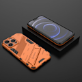 Miniatyrbillede 2 af 2: Kickstand Hybrid Hard Bumpresistent Soft Flexible stødsikkert Protective Case iPhone 13 Pro Max 6,7 tommer - Orange Orange