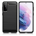 Miniatyrbillede 1 af 2: Carbon Flex etui - Samsung Galaxy S21 Plus - sort Black