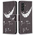 Miniatyrbillede 1 af 2: Wonderland Samsung Galaxy A14 Flip Etui - Don't Touch My Phone Black