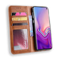 Miniatyrbillede 2 af 2: Samsung Galaxy S10e vintage stil læder flip etui - Brown Brown
