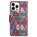 Miniatyrbillede 2 af 2: Wonderland iPhone 14 Pro flip etui - Kalejdoskop Multicolor