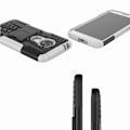 Miniatyrbillede 2 af 2: Motorola Moto E5 Play beskyttelsesetui i kombimaterialer med stativ - Hvid White