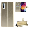 Miniatyrbillede 1 af 2: Crazy Horse Samsung Galaxy A50 læder etui - Guld Gold