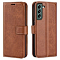 Pikkukuva 1 / 2: Lompakko Nahkakotelo For Samsung Galaxy S23 Plus - Vaalean Ruskea Brown
