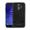 Miniatyrbillede 1 af 2: Samsung Galaxy J4 (2018) litchi tekstur penslet etui - Sort Black