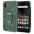 Miniatyrbild 1 av 2: Stötsäkert läderfodral med oval kickstand för Sony Xperia Ace 2 - Grön Grön