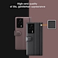 Miniatyrbild 2 av 2: Äkta läder Xiaomi Redmi K60E fodral med korthållare Brun