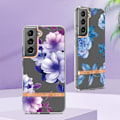 Pikkukuva 2 / 2: Erittäin ohut ja kestävä pehmeäkantinen Samsung Galaxy S22 Plus -puhelin - Violetti Begonia Purple