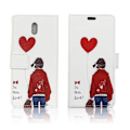 Miniatyrbillede 1 af 2: Samsung Galaxy J5 (2017) Beskyttende læder etui - Hjerteformet ballon Multicolor