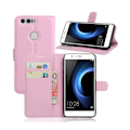 Miniatyrbillede 1 af 2: Mankell Huawei Honor 8 Litchi Texture Leather Case - Pink Pink