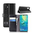 Pikkukuva 1 / 2: Huawei P30 Pro genuine haljasnahkainen suojakotelo - Musta Black