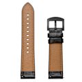 Miniatyrbillede 2 af 2: Samsung Galaxy Watch (46mm) ægte læder Urrem - Sort Black