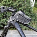 Miniatyrbillede 2 af 2: WHEELUP vandtæt cykelsadeltaske til 6,2 tommer smartphone Black