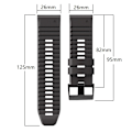 Pikkukuva 2 / 2: 26mm Garmin ja Coros kellon kaksoissilikonikellon hihna - Vihreä / Musta Green
