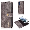 Pikkukuva 1 / 2: DG.Ming Samsung Galaxy S21 FE 2-in-1 Lompakko Suojakotelo - Harmaa Silver grey