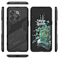 Pikkukuva 2 / 2: Shockproof Hybrid Suojakuori With A Modern Touch For OnePlus Ace Pro / 10t - Musta Black