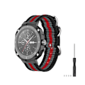 Pikkukuva 1 / 2: Huawei Watch GT Cyber nylon kellohihna - Musta / Harmaa / Punainen Red