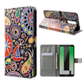 Miniatyrbillede 1 af 2: Huawei Mate 10 Lite Læder etui med magnet lås - Gammelt mønster Multicolor