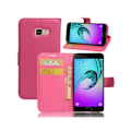 Miniatyrbillede 1 af 2: Samsung Galaxy A3 (2017) læder-etui med litchioverflade - Hot Pink Pink