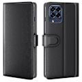 Miniatyrbillede 1 af 2: Samsung Galaxy M33 5G ægte læderetui med kreditkortlommer - Sort Black
