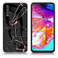 Miniatyrbillede 1 af 2: Fantasy Marble Samsung Galaxy A70 cover - Sort / Guld Black