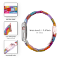 Miniatyrbild 2 av 2: Klockarmband med 3 pärlor i resin och genomskinligt fodral för Apple Watch Series 3/2/1 42mm - Regnbåge multifärg