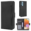 Miniatyrbillede 1 af 2: Modern-styled Læder Pung Etui til Samsung Galaxy A32 - Sort Black