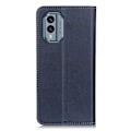 Miniatyrbillede 2 af 2: Flip Etui med Pung i Ægte Læder til Nokia X30 - Blå Blue