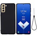 Miniatyrbillede 1 af 2: Matte Liquid Samsung Galaxy S21 FE silikone cover - Sort Black