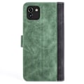 Miniatyrbillede 2 af 2: To-farvet Samsung Galaxy A03 læderetui - Grøn Green