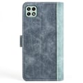 Miniatyrbild 2 av 2: Tvåfärgat Samsung Galaxy A22 5G fodral i läder - Blå Blå